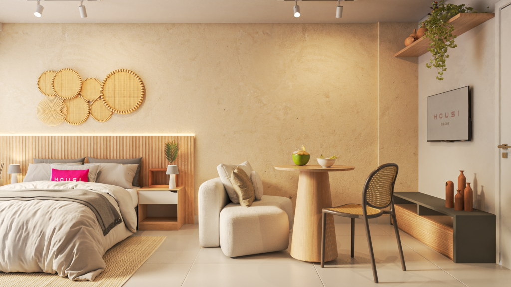 imagem com estudio decorado para locação